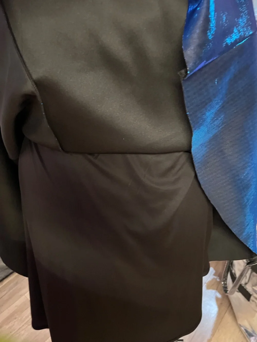 torrid Shimmery Navy-Blue Midi Dress - Picture 6 of 12